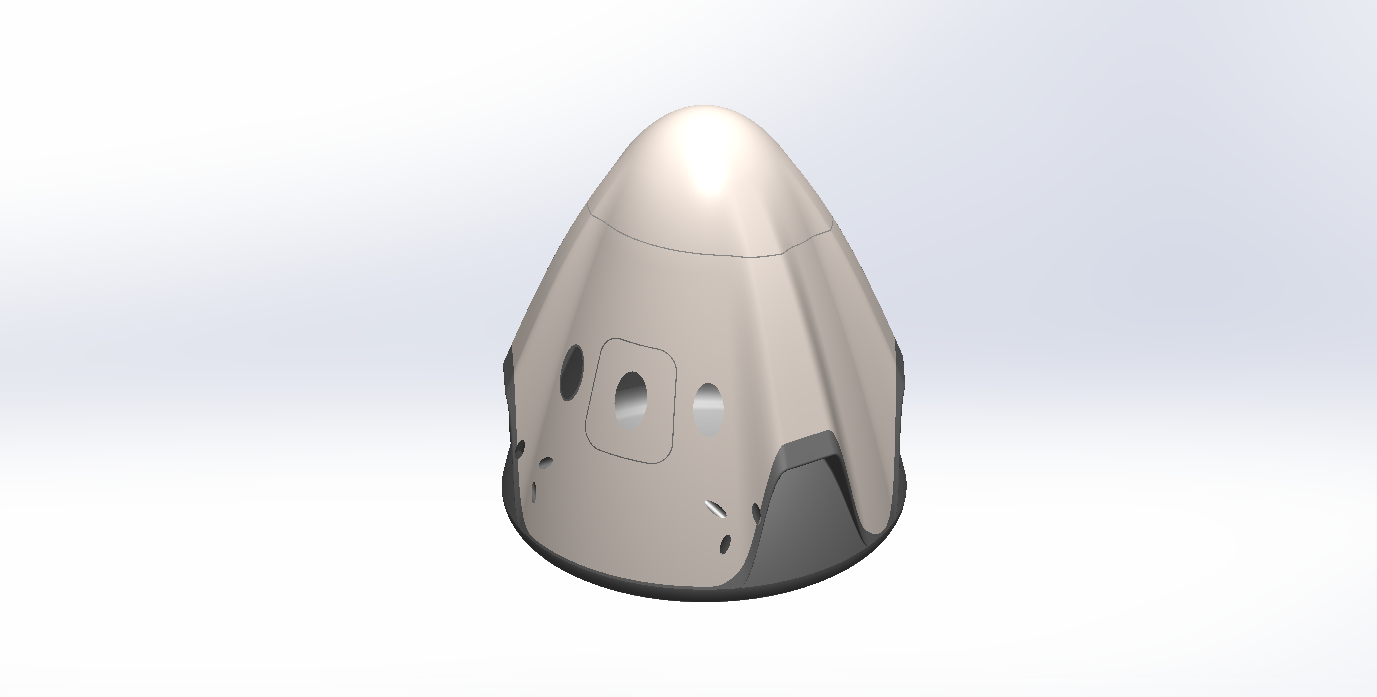 SpaceX Dragon capsule CAD model